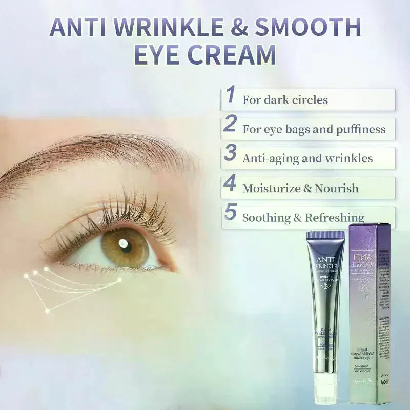 /YOV/Anti Wrinkle Anti Dark Circle Eye Cream Roller Massager Moisturizing Eye Bags Anti Aging Hyaluronic Acid Eye Skin Care