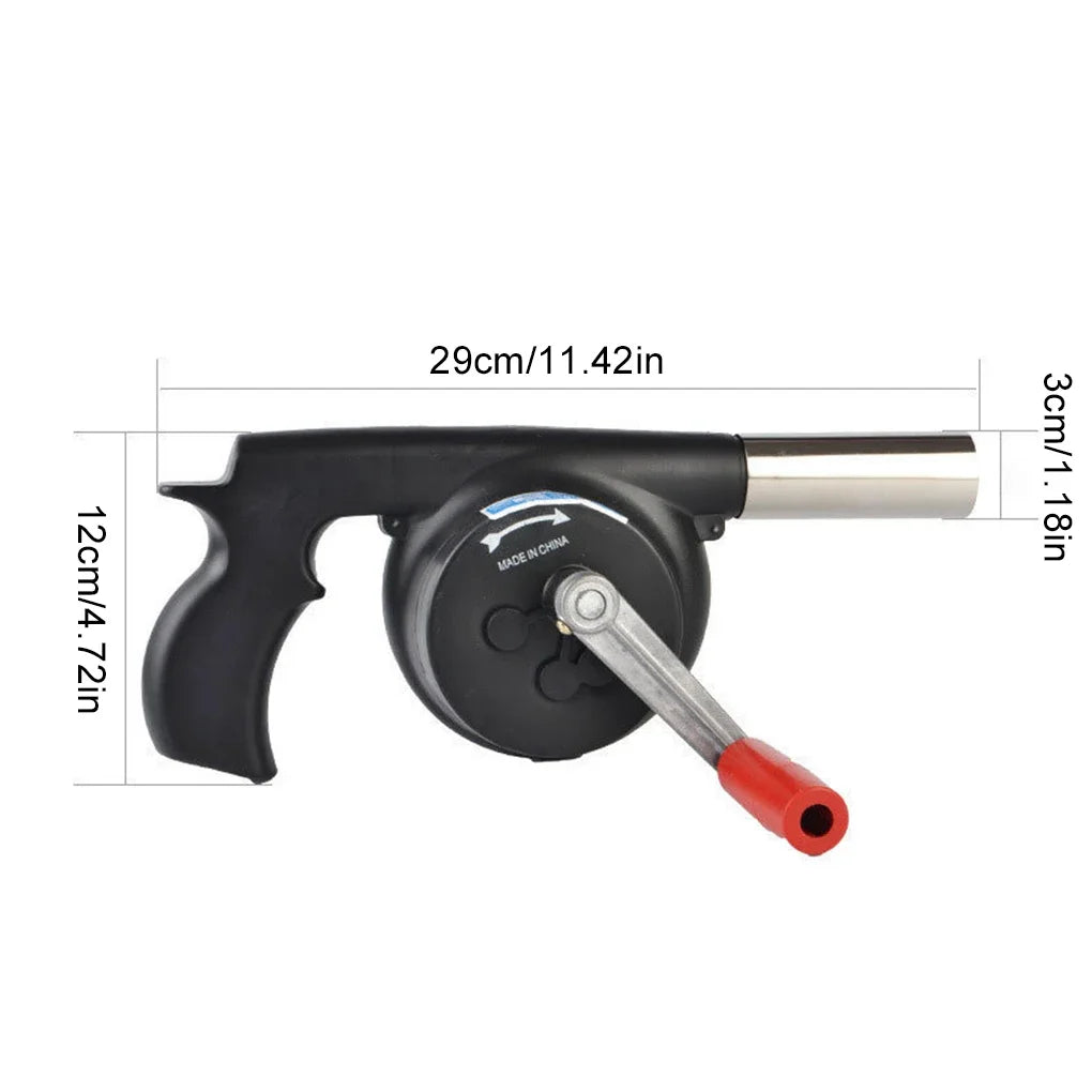 220V BBQ Fan Handheld Cooking Tool Adjustable Speed Air Blower for Barbecue Grill Camping US EU Plug Portable