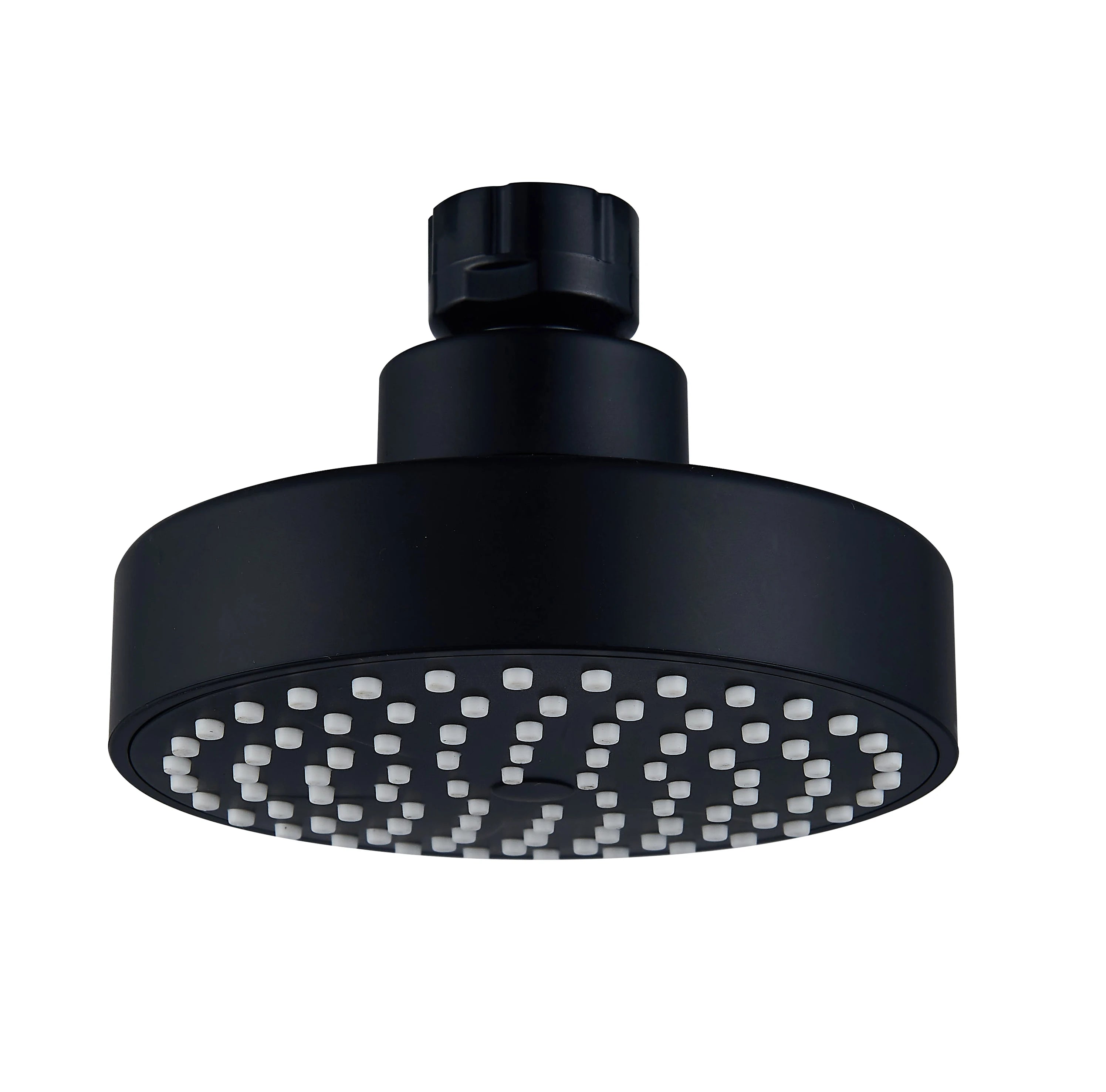 SANIVITAL High Pressure Rain Shower Head 4 Inch Matte Black Bathroom Showerhead G1/2 Universal Shower Head