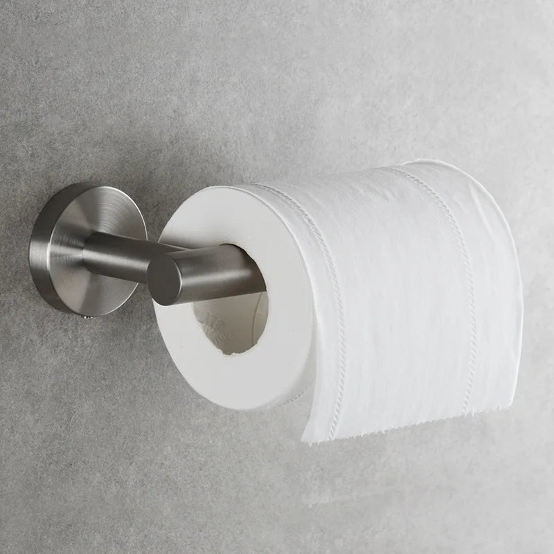Brushed Gold 304 Stainless Steel Bathroom Paper Towel Holder Wall Mounted Toilet Roll Holder Toilet Paper Holder Tissue Box