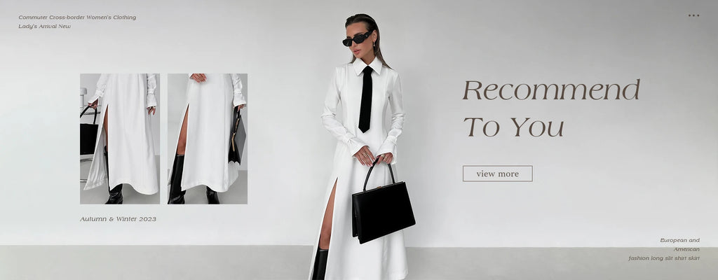 Clacive Fashion Loose Print Women'S Dress 2024 Casual Lapel Long Sleeve Midi Dresses Elegant Classic Lace-Up Slit Female Dress