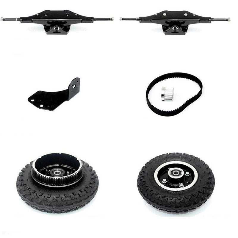 Off Road Electric Skateboard Truck Mountain Longboard 11 inch Truck Wheels Combo kiteboarding Truck Inflatable rubber tire wheel