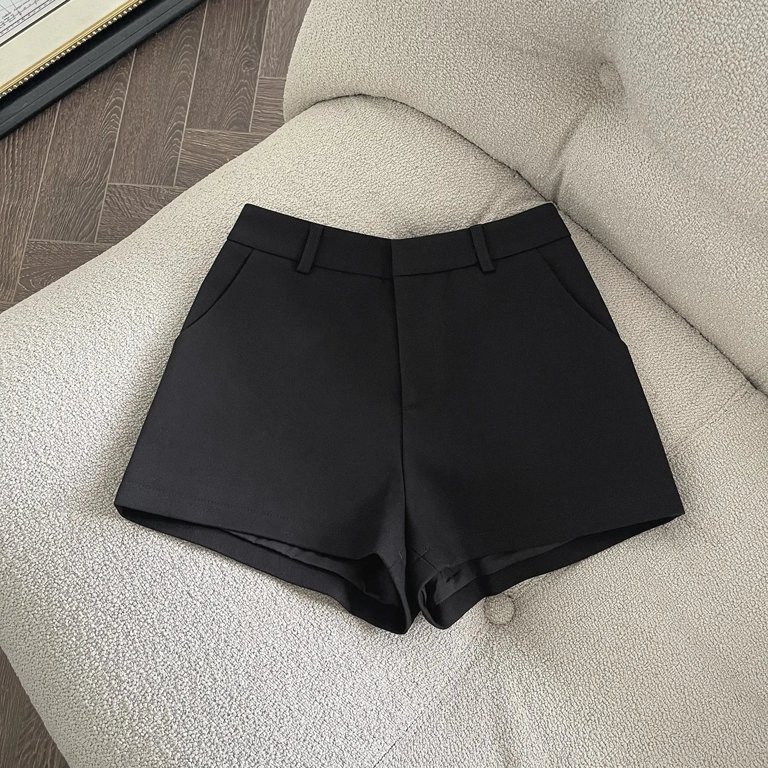 Women's 2026 New Elegant Solid A-Line Wide Leg Shorts Fashion Summer High Waist Korean Pants Casual Office Lady Commute Outfits