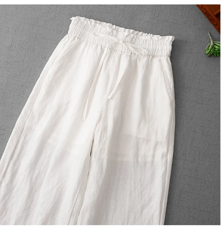 High Waist Wide Leg Pants Women's Thin Drapey Loose Casual Straight Long Trousers plus Size Comfortable Slimming Summer Pants