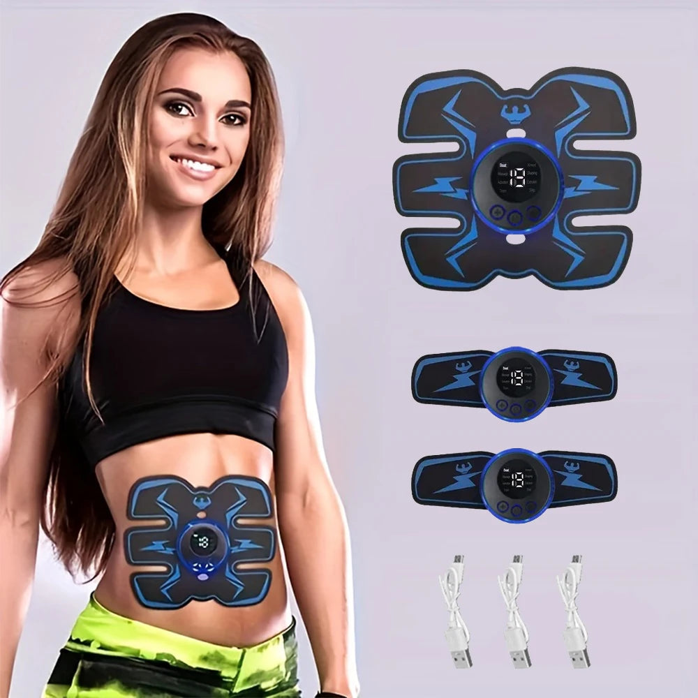 EMS Muscle Stimulator Wireless USB Rechargeable Smart Abdominal Trainer Home Fitness Professional Slimming Equipment for Sports