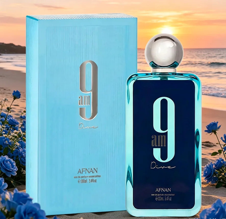 AFNAN series nine perfume spray, suitable for both men and women, 3.4oz100ml, various fragrance options, gift box packaging, applicable to any place, perfect choice for gifts