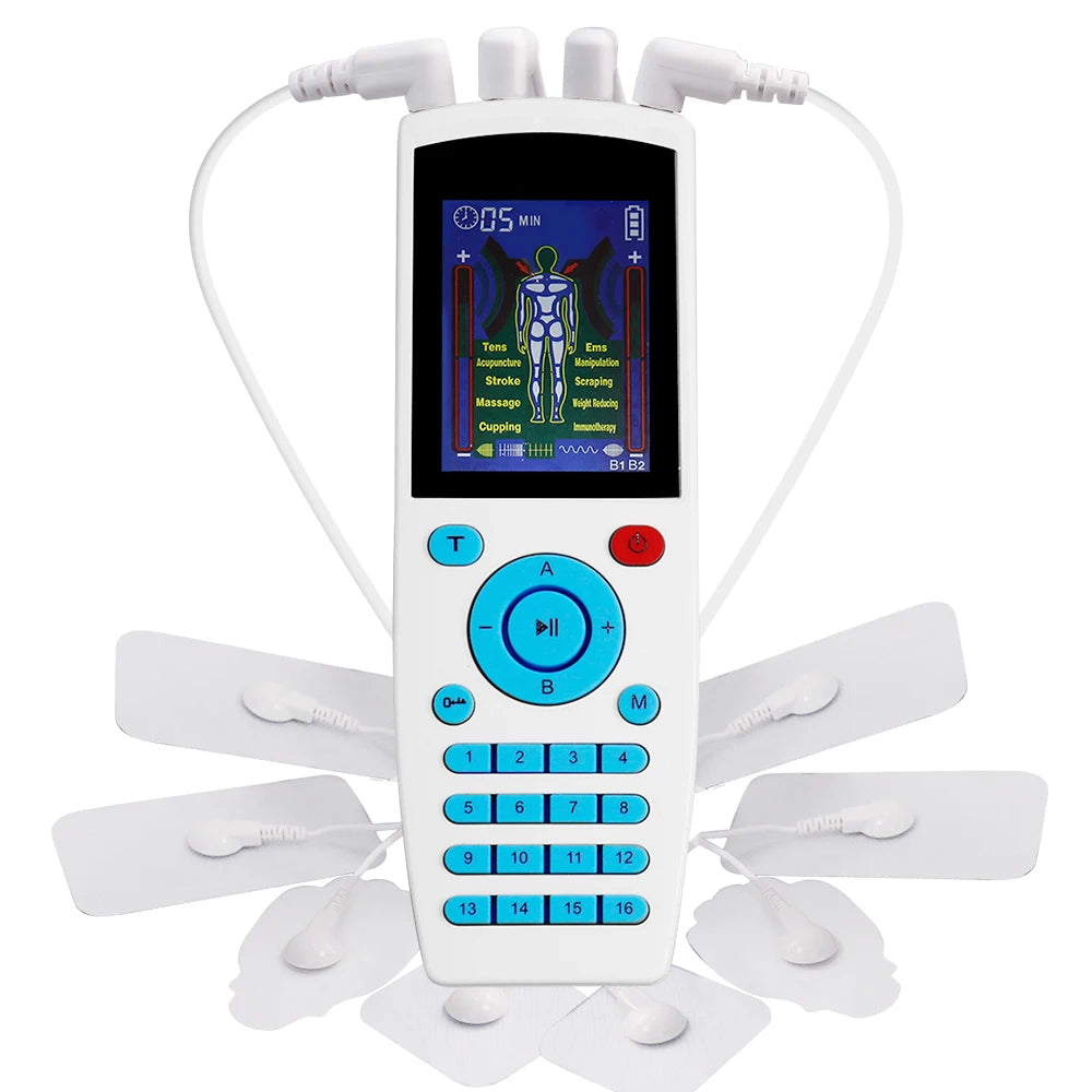 TENS Pulse Digital Muscle Massager 16 Modes 4 Outputs EMS Muscle Stimulation Digital Massage Relax Slimming Machine