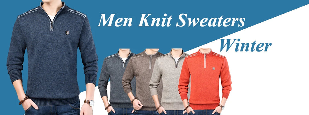 Autumn Winter Men's Warm Sweater Casual O-Neck Thick Cashmere Turtleneck Pullover Men Classic Plaid Sweaters Knitwear Clothing