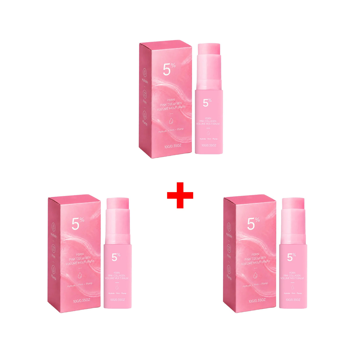 5% PDRN Pink Collagen Multi Balm Stick Hydrating Firming Plumping Smooth Fine Lines Barrier Repair Collagen Solid Balm 10g