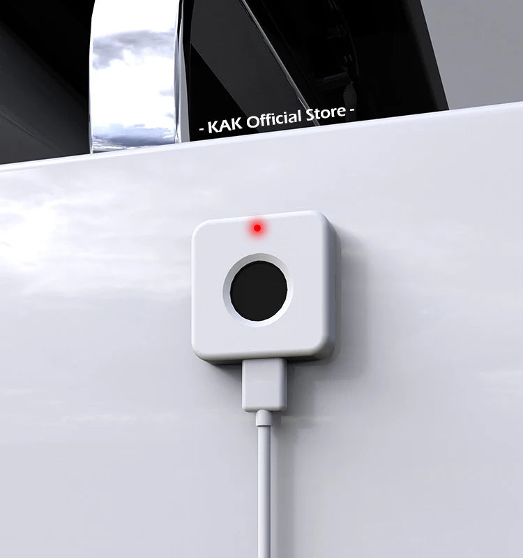 KAK Biometric Fingerprint Lock White Anti-theft Smart Drawer Lock 30x30mm Keyless Fingerprint Security Furniture Door Lock