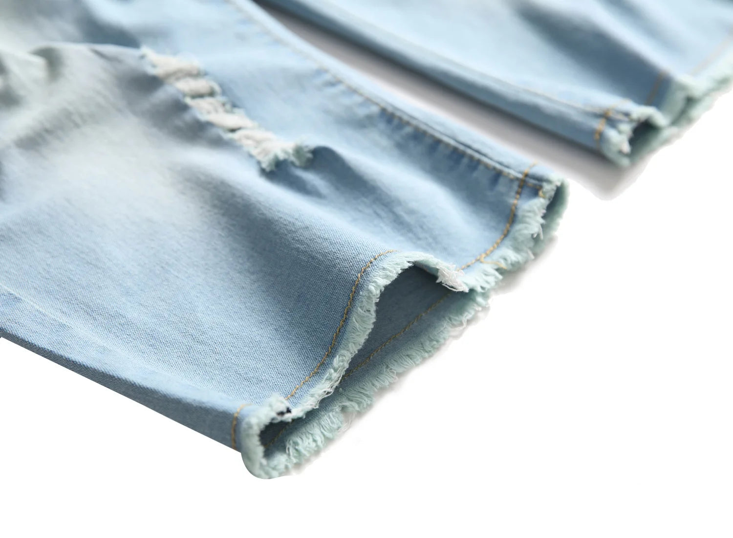 2026 New Denim Shorts for Men Fashion Casual Stretch Straight Short Jeans Men Summer Trend Holes Slim Fit Cowboy Short Trousers