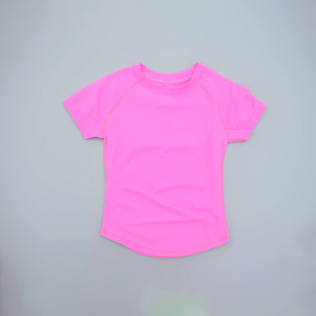 Sport Short Sleeve Top Women Seamless Yoga All-Way Stretch Clothing Running Neon Gym T Shirt Minimalist Slim Fitness Active Tee
