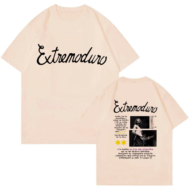 Unisex Fashion Rock Band Extremoduro Print Short Sleeve T Shirt Men Women Graphic Vintage T-Shirt Y2k Hip Hop Tees Tops Clothes