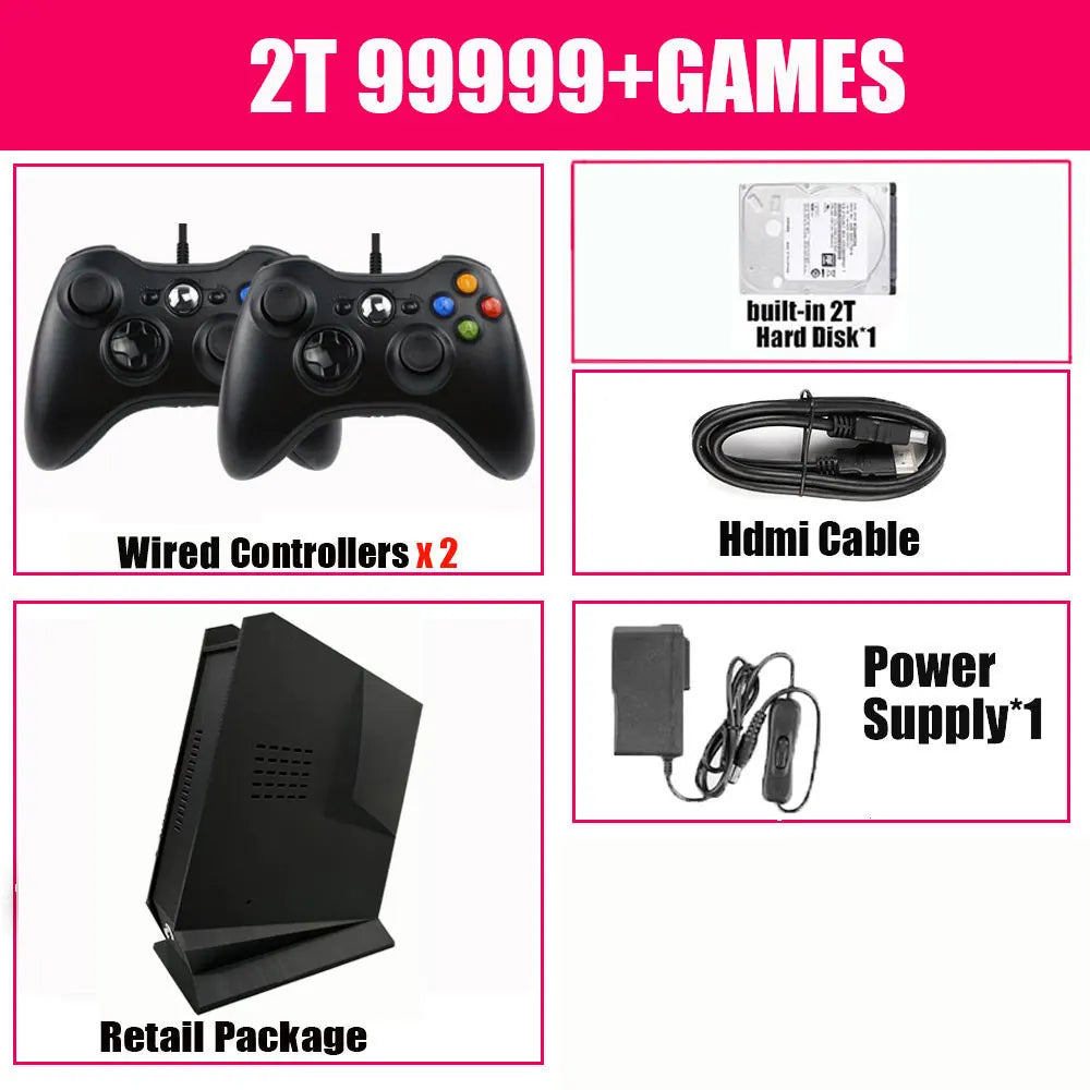 Mini PC Retro Game Box G3 Pro Dual System 99999+ Games 8G/16G RAM 2/4TB Intel Game Console for PS2 PS3 WiiU Wii GameCube Saturn