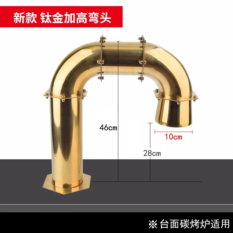 Commercial Heavy-Duty Stainless Steel BBQ Ventilation System Kit with 100mm Smokeless Exhaust Duct for Indoor And Outdoor Use