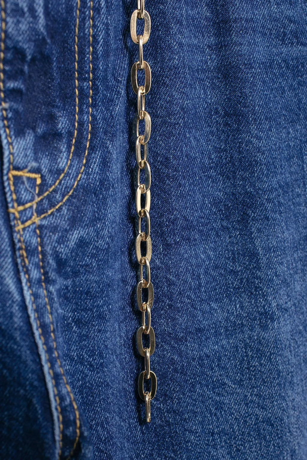HH 2025 Summer Women Fashion Denim Trousers Set Solid Cropped Vest Top + Chain Lace Up Versatile Female Wide Leg Long Pant