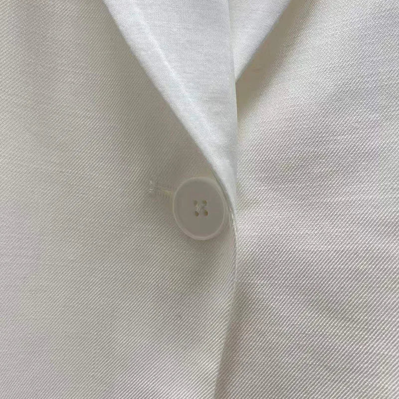 Women's loose-fit white suit jacket from Y2K2026 summer collection - stylish and versatile all-season top for women