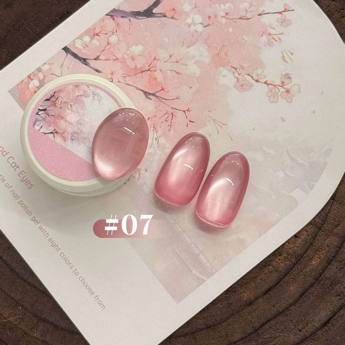 MIANEL 2026 10ML Lover Cat Eye Nail Gel Nude Pink with Sparkling Golden Light Glass Bead for Flattering Cat Eye Manicure