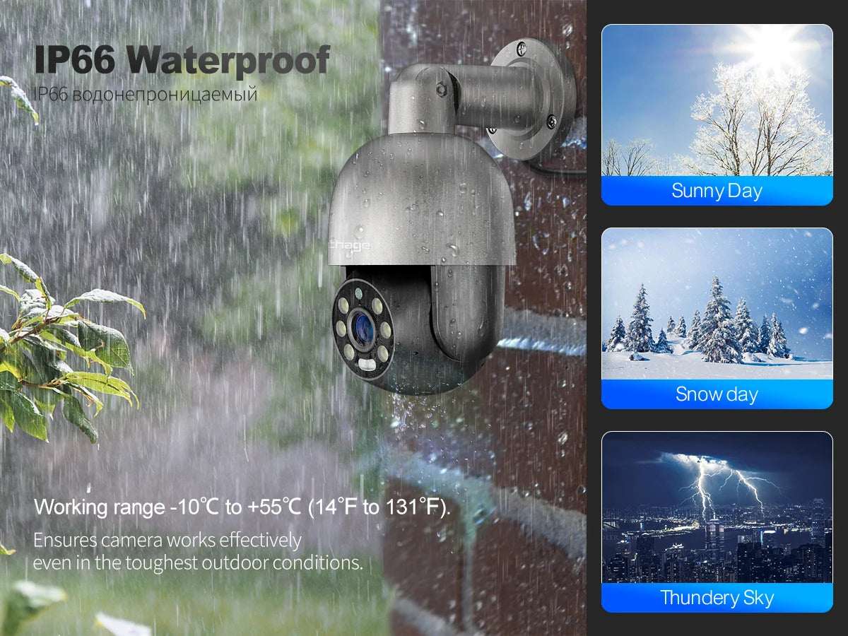 Techage 5MP 8MP 4K PTZ Security POE IP Camera CCTV Surveillance 4K Video Camera Outdoor Ai Human Detection Two Way Audio ONVIF