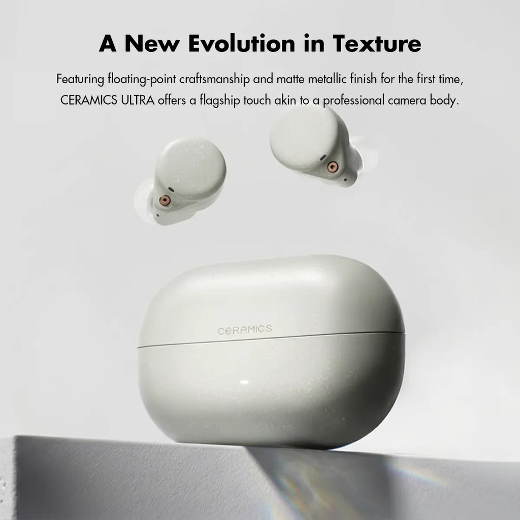ROSESELSA Ceramics Ultra Wireless Earbuds 50dB Hybrid ANC HiFi Earphones LHDC LDAC 4Mic AI Noise Reduction 40H Battery