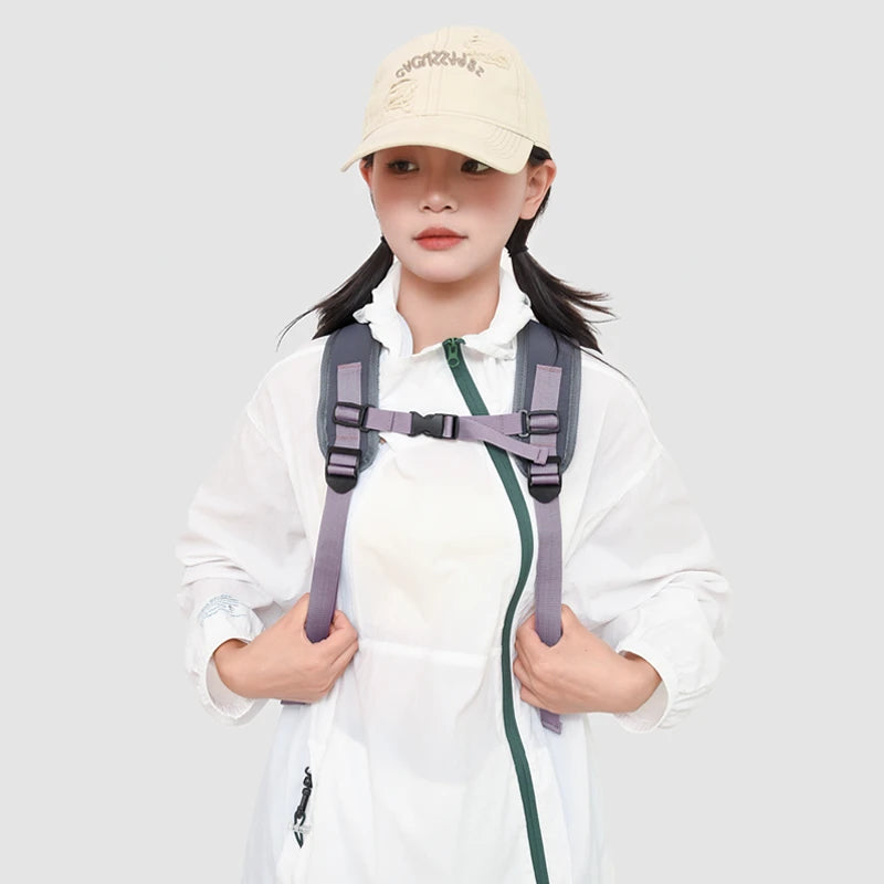 Fashion Commuter Backpack Female Waterproof Nylon Daypack Women Large Capacity School Bag for Girls Lightweight Travel Knapsack