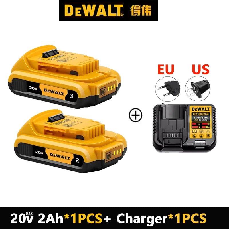 100% Original DeWalt Batteries 20V 5000/6000mAh Li Ion Battery For DCB206 DCB205 DCB204 DCB200 DeWalt Power Tools Air Transport