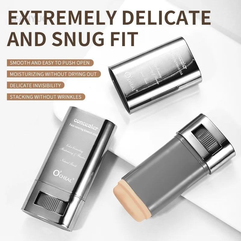 Matte Foundation Cream Stick Boosted Skin Tint Silky Texture Moisturizing Lasting Coverage Concealer Base Even Skin Tone Makeup
