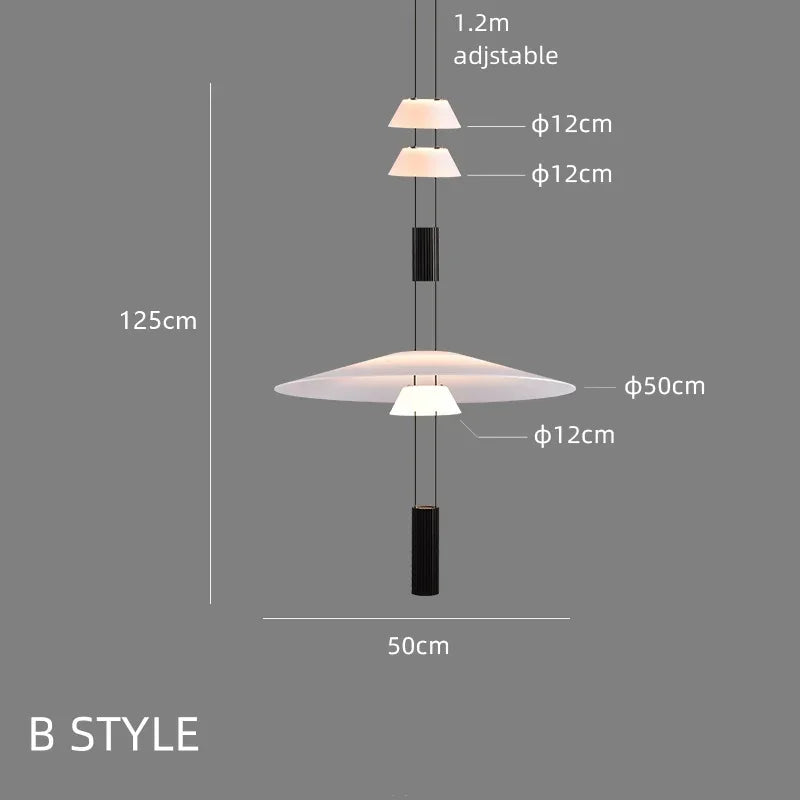 Modern Pendant Light Minimalist Circular Hanging Lamp for Living Room Dining Room Bar Dining Table Decorative Lighting Fixtures