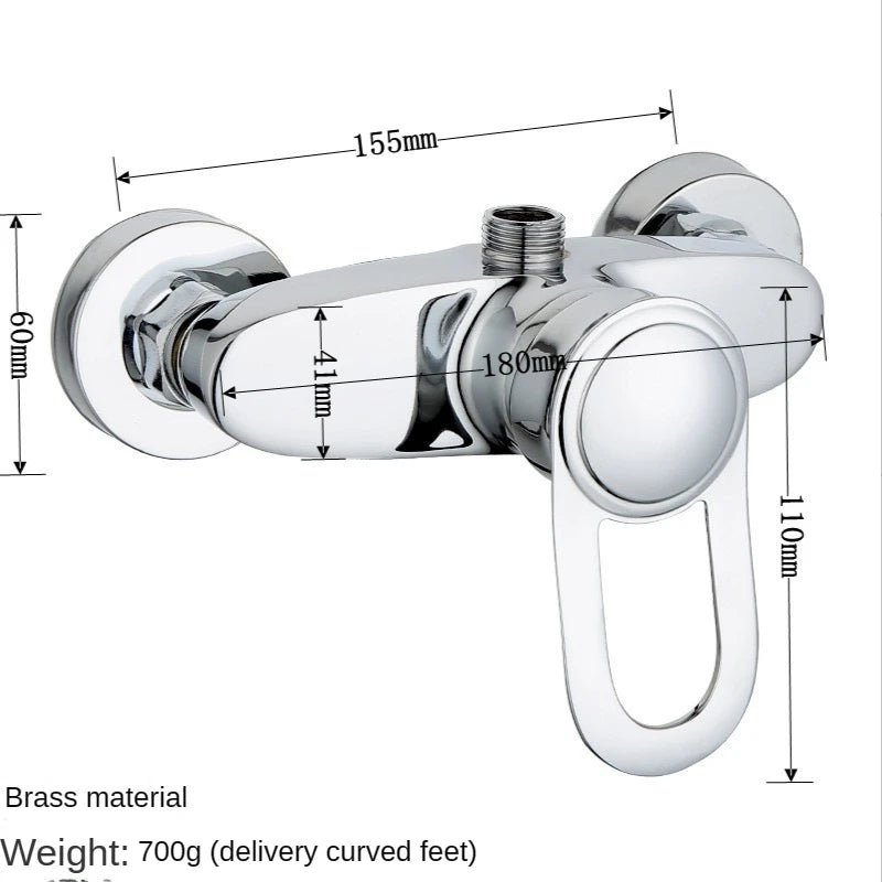 Brass Shower Faucet Mixer Valve Set with Shower Head and Hidden Switch for Bathroom Hot and Cold Water Tap  Bath