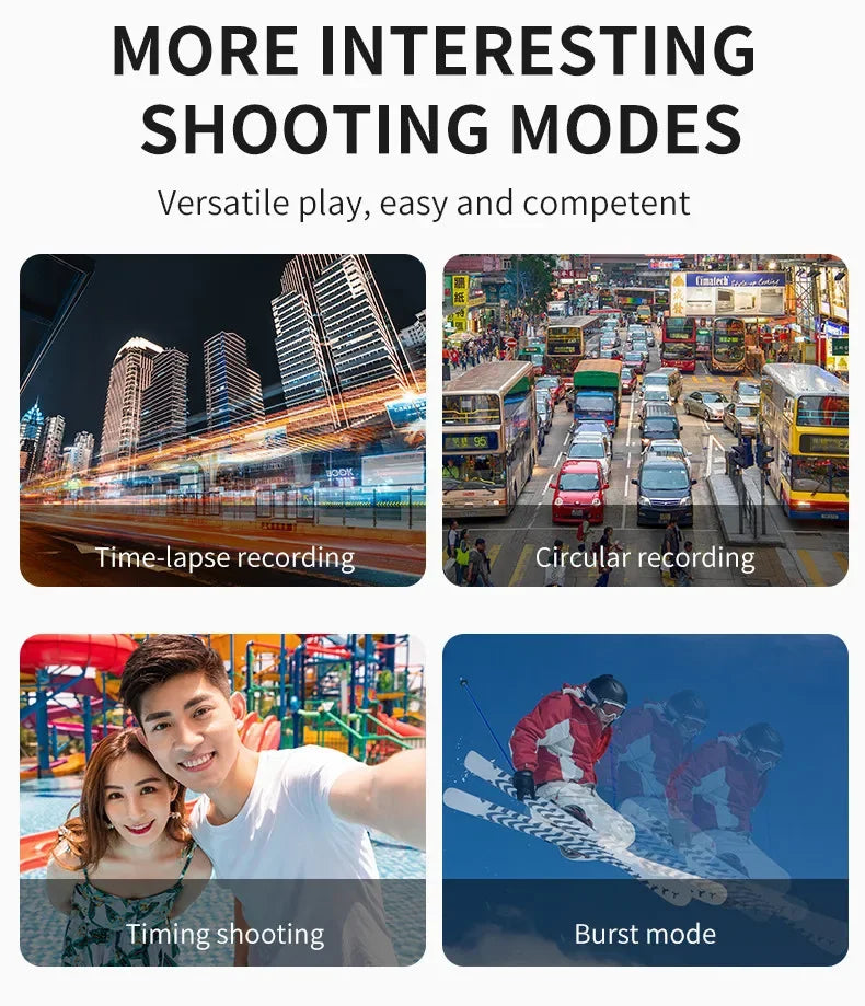 4K 60FPS Ultar HD Mini Action Camera Wifi Remote Control Screen Waterproof DV Sport Camcorder Drive Recorder Wireless Webcam V8