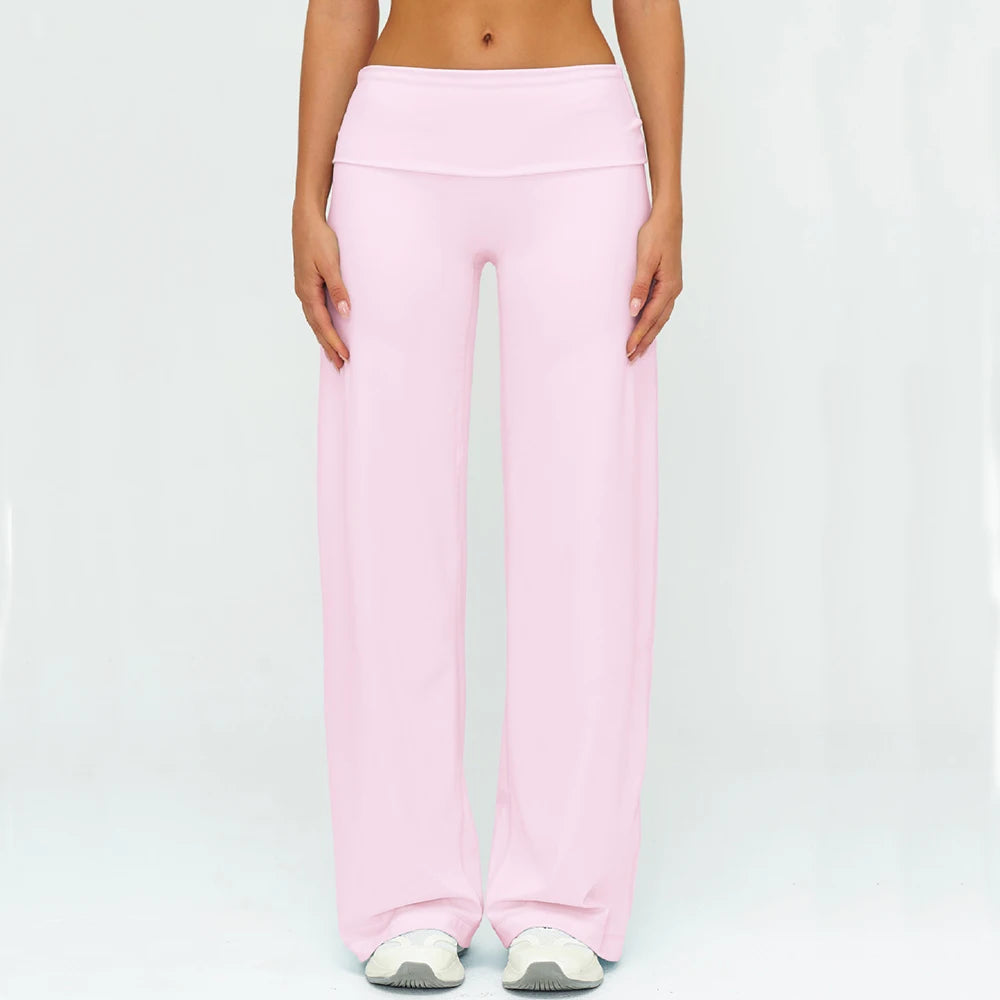 Straight-Leg Pants Wide-leg Pants Ultra Soft Butter Fabric Women's High Waist Yoga Pants Gym Naked Feel Running Sport Trousers