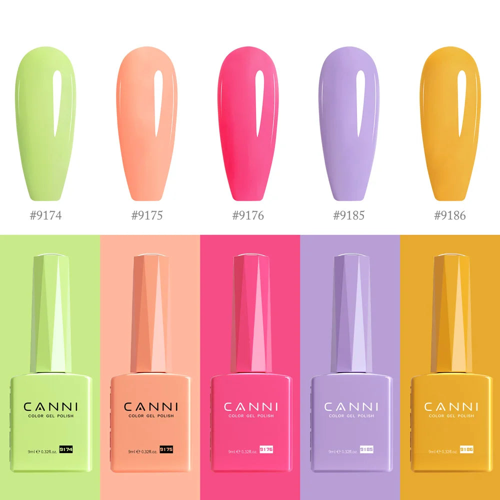 CC8 CANNI 9ml Nail Gel Polish HEMA FREE Summer Nails Color Soak Off UV LED Semi Permanent Smoothy Texture Nail Art Manicure