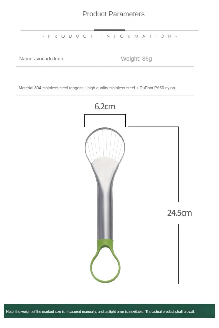 Avocado Knife Gadget Stainless Steel Cutter Kitchen Gadgets Fruit Cutting Artifact All for Kitchen and Home Dragon Fruit Slices