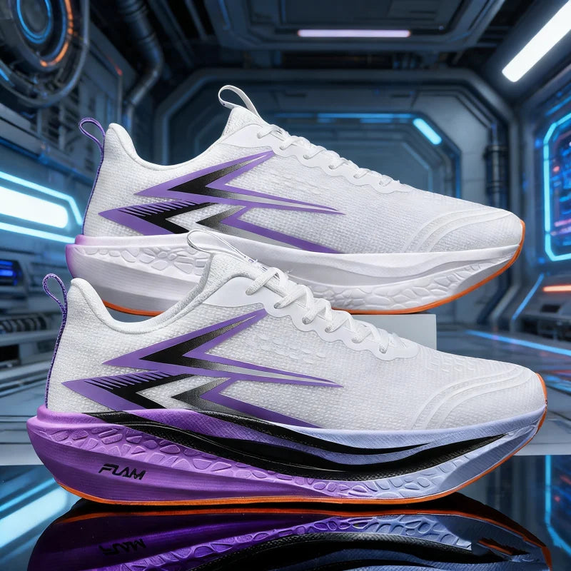New Running Shoes Carbon Board Speciality Marathon Men Sports Breathable Lightweight Women Comfortable Athletic Nonskid Sneakers