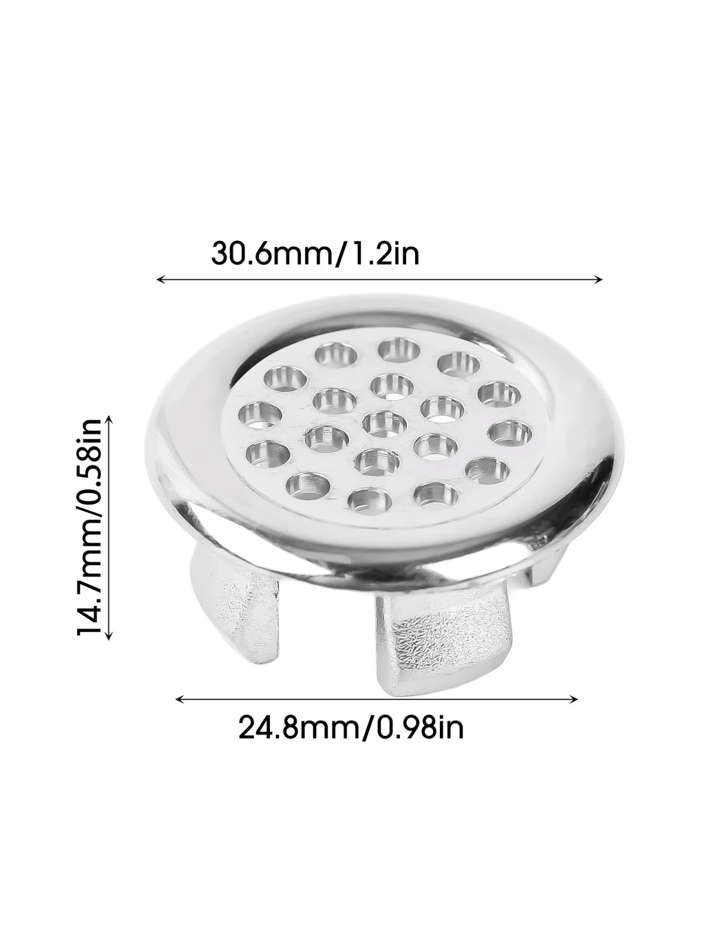 20/1pcs Wash Basin Plastic Overflow Rings Electroplated Sink Protector Scratch Universal 22-24mm Installation Bath Accessory