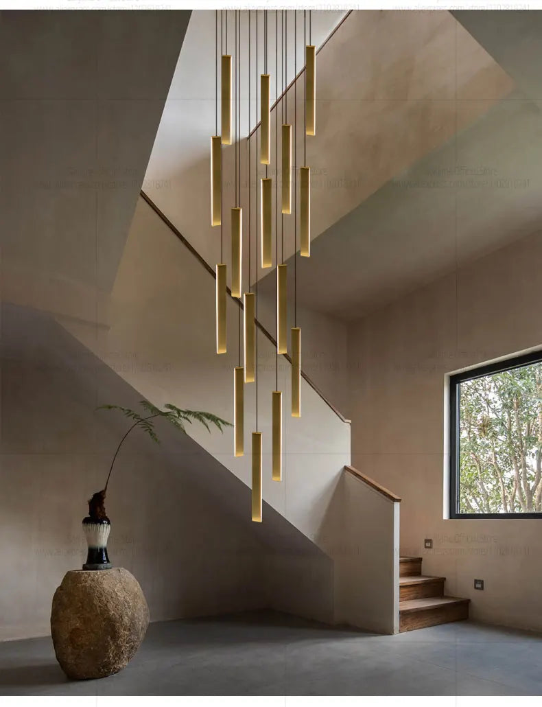 Modern Stair Chandelier Indoor Lighting Ceiling Lamp Attic Room hanging Light LED Chandeliers For Living Room Pendant Lights
