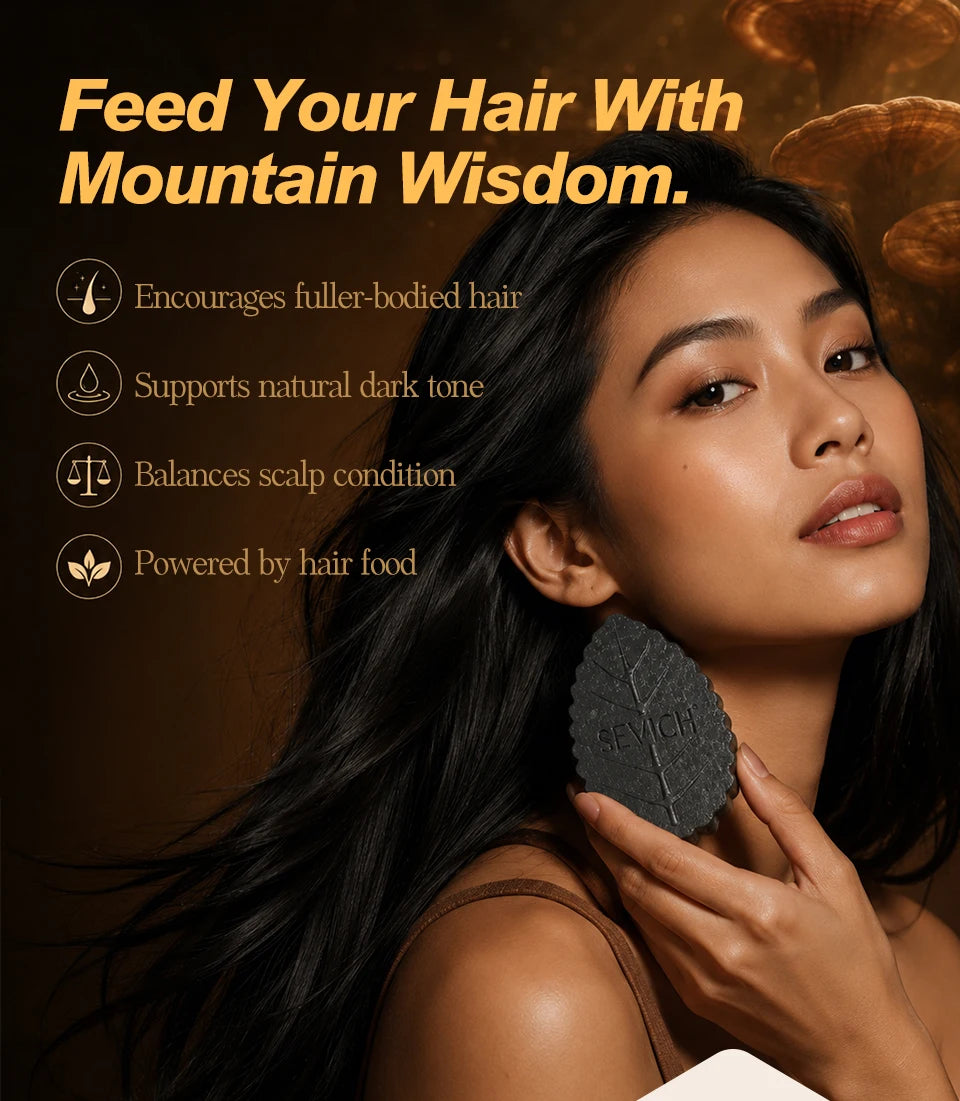 Natural Herbal  Solid Hair Shampoo 120g Strengthen Hair Roots Black Hair Soap Oil Control Anti Dandruff Hair Bar Daily Use
