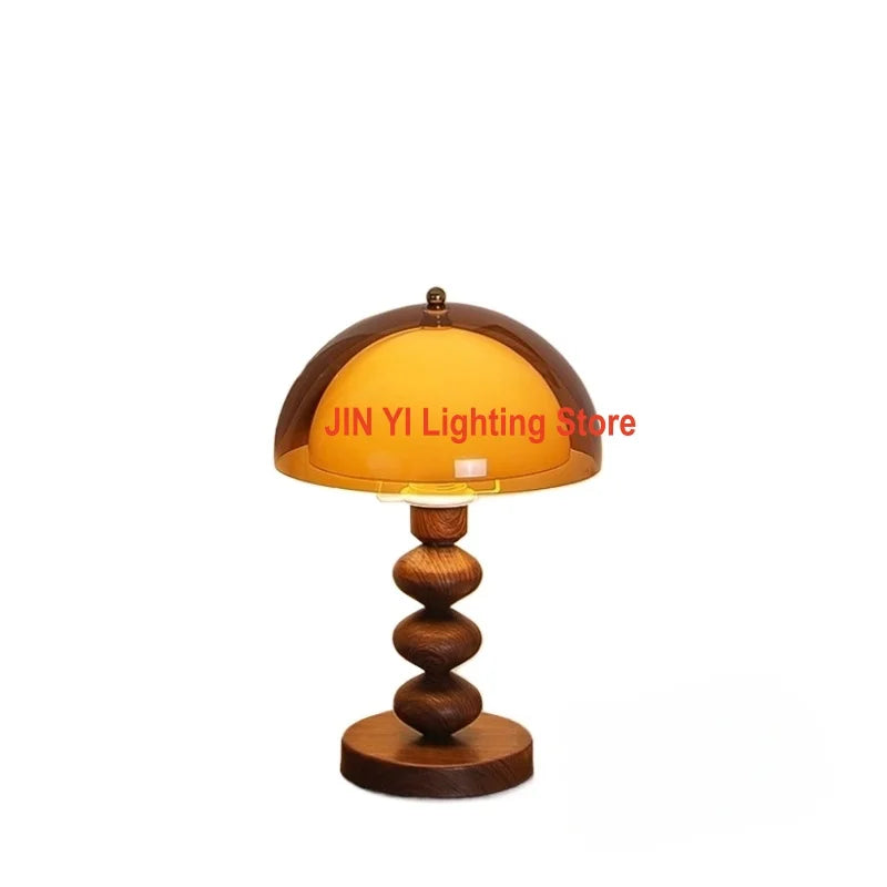 New Acrylic Lampshade Mushroom Lamp Retro Wabi Sabi Style Living Room Decoration Atmosphere Perpetual Light E27