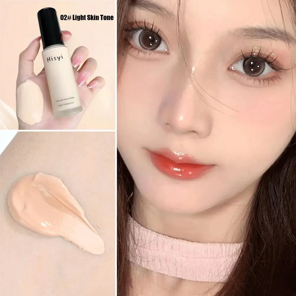 Full Coverage Liquid Foundation Natural Plain Face Cream Waterproof Concealer Base for Blemishes Liquid Foundation
