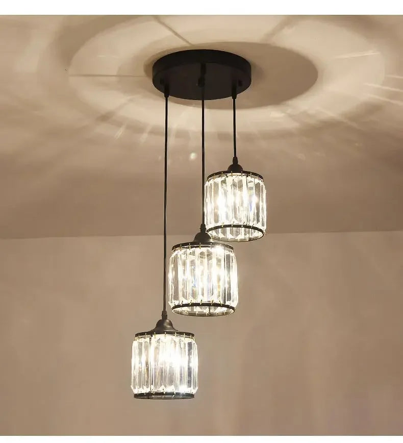 Indoor Lighting Modern Lustre Light Fixtures Crystal Hanging Lamp Led Chandeliers Living Room Bedroom Kitchen Dining Room Decor