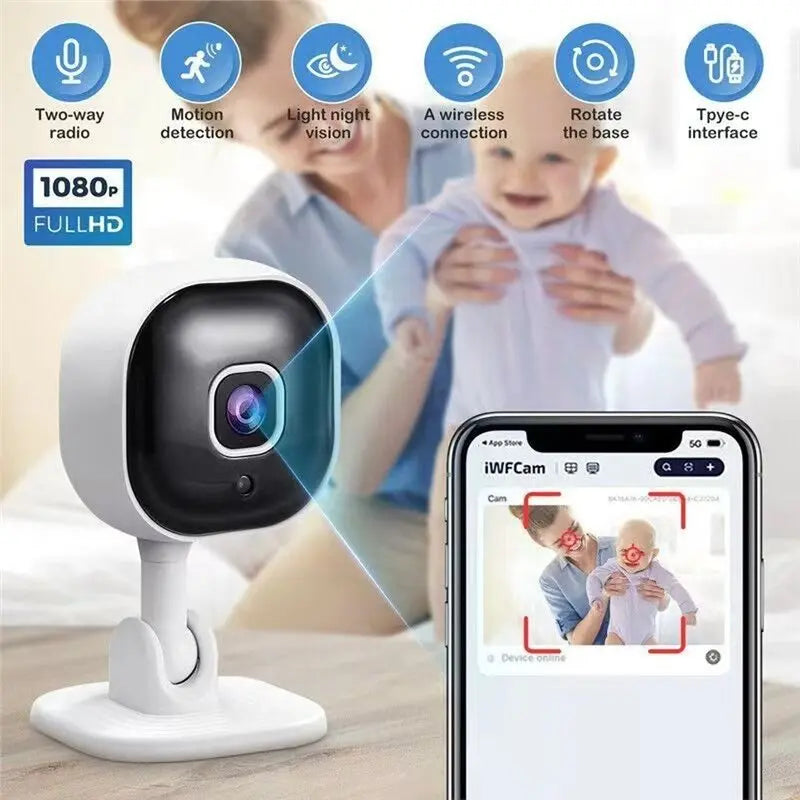 【VALENTINE's DAY】2PCS 1080P HD Camera Surveillance Camera For Indoor Home Night Vision Two Ways Audio Human Detection 2.4G Secur