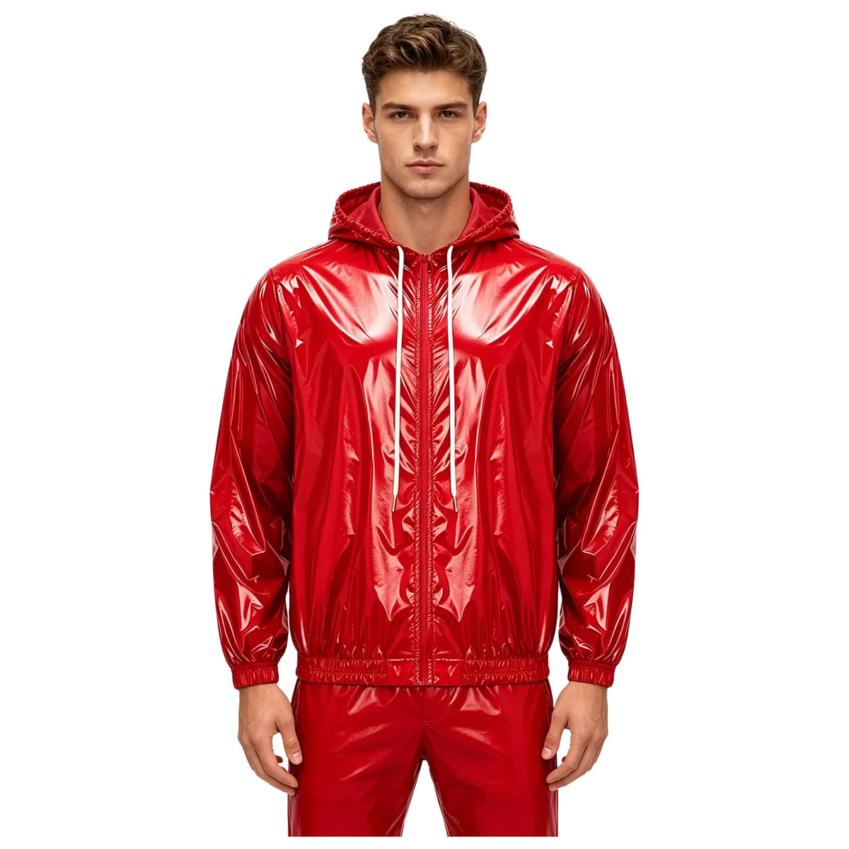 Mens Waterproof Hooded Jacket Tops Breathable Raincoat Waterproof Windproof Outdoor Biking Fishing Jacket Hood Outerwear