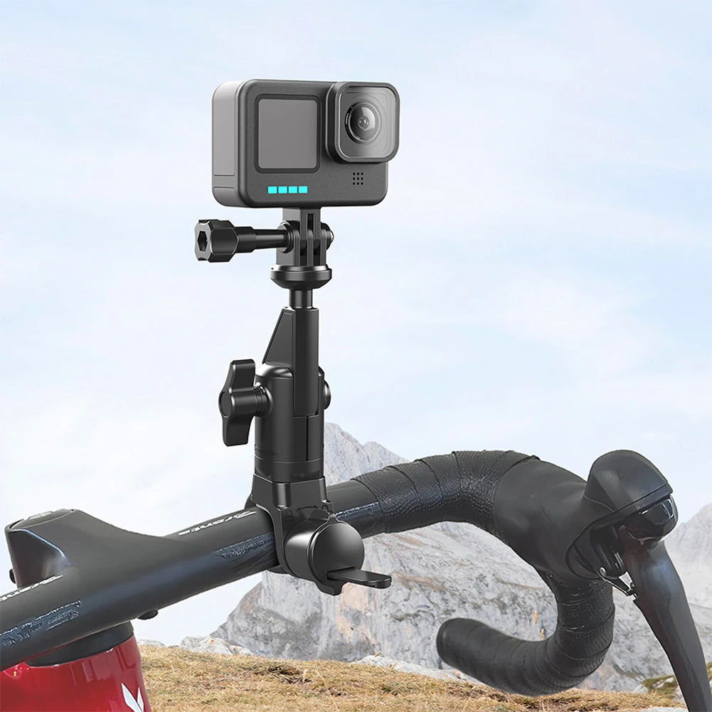 Motorcycle Bicycle Holder 360 Rotating Bike Handlebar Mount Bracket for Insta 360 X4 X5 Go Pro 12 11 DJI Action Camera Accessory