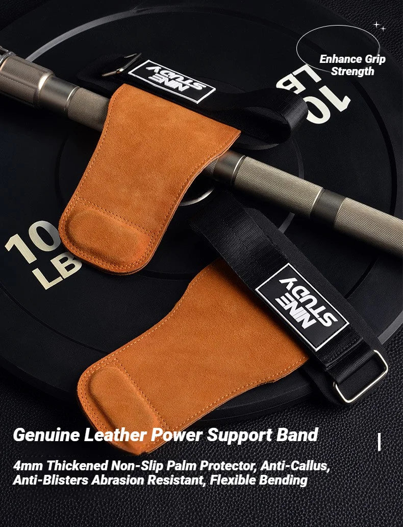 1Pair Gym Pull-Up Grip Strap Wrist Straps Anti-Slip Weight Power Belt Lifting Pads Deadlift Workout Palm Protection Gloves