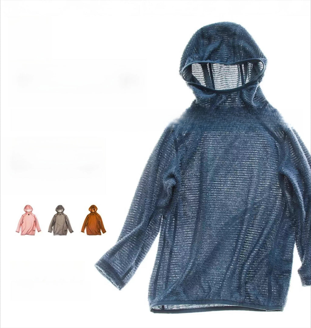 Air-Fleece Hoodie: Lightweight & Structurally Knit for Soft, Warm, Multi-Season Comfort Children's Sweatshirt