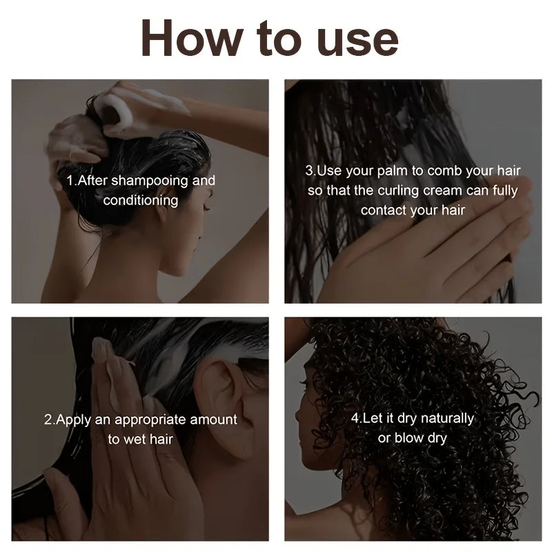 GSWP Moroccan Argan Oil Curl Cream, Bouncy Voluminous Curls, Rich Moisture Long Last Shaping Anti Humidity Frizz.280ML