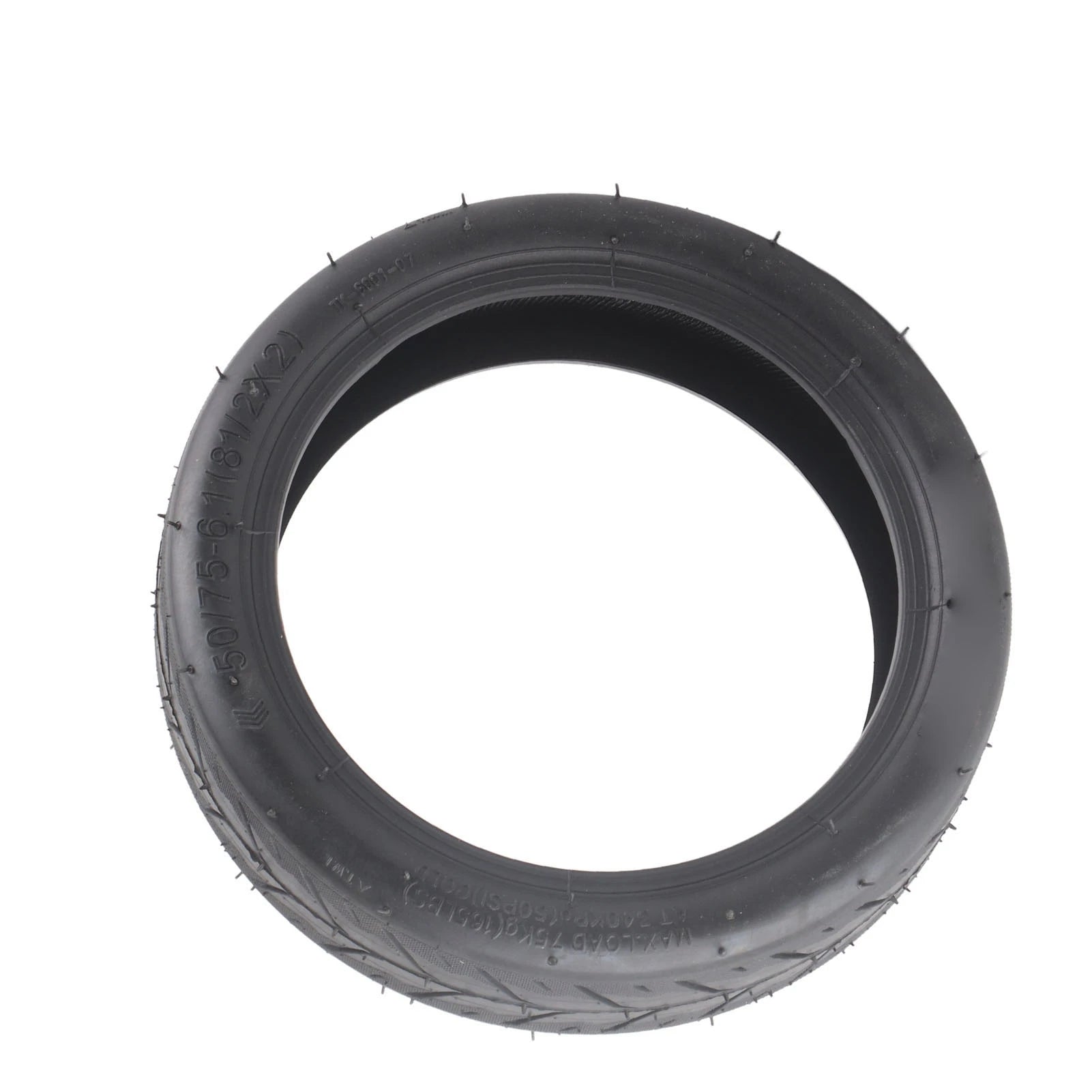 Scooter Tire Replacement 50/75‑6.1 Electric Scooter Tire Rubber Grooves Excellent Grip Shock Absorption Electric Scooter Parts