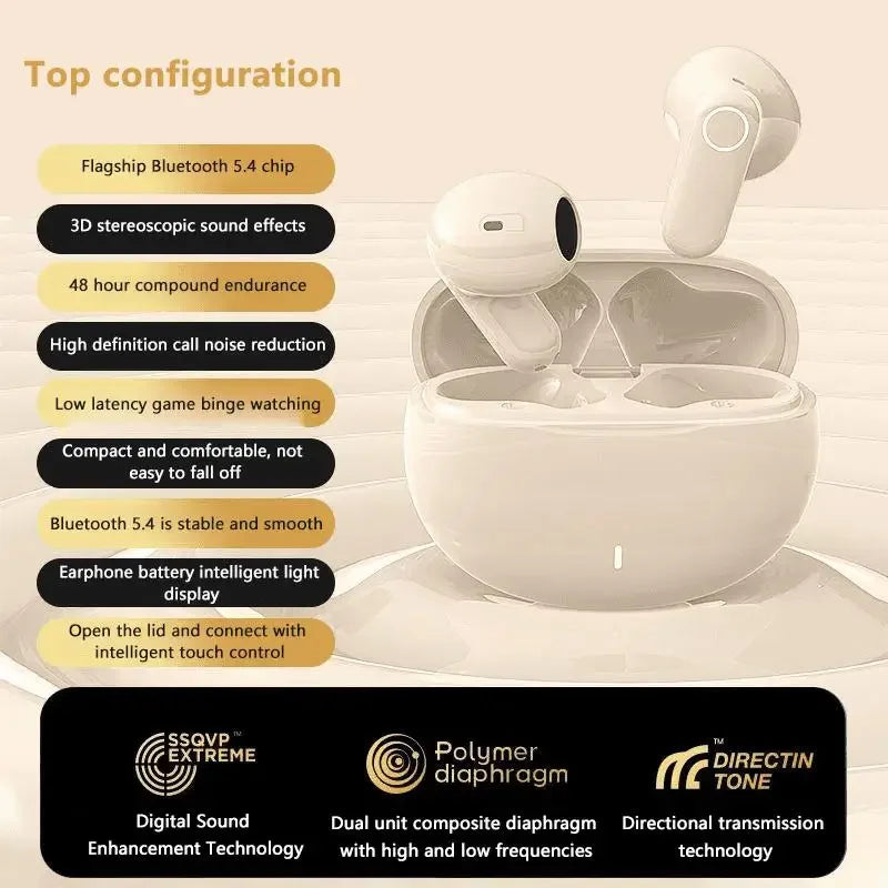 New TWS Mini Comfortable Noise-cancelling True Wireless Bluetooth Headphones With High Sound Quality Bluetooth 5.3 Earphones