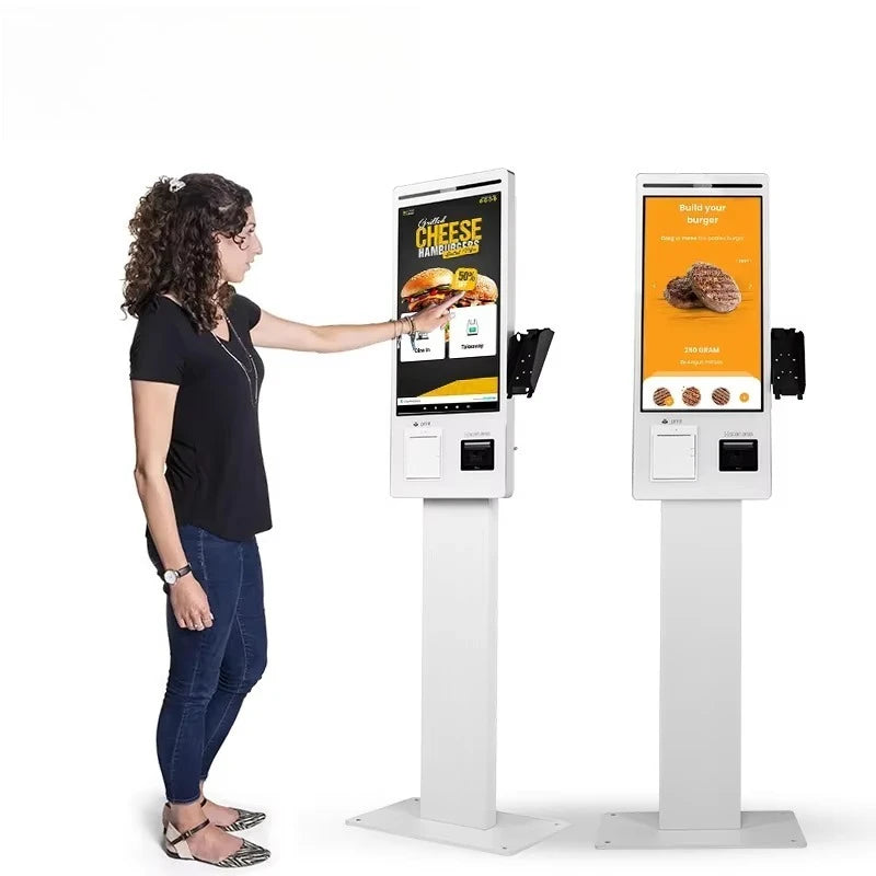 21.5 Inch Interactive Self Service Payment Kiosk Automatic Touch Screen Self Checkout Kiosk Machines for Restaurant