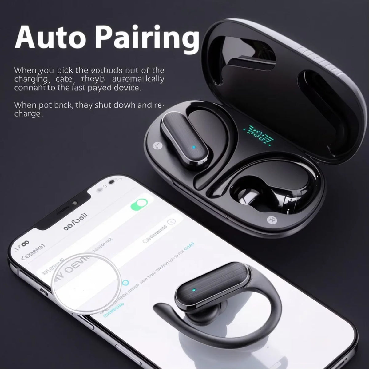 A520 Wireless Earphones Mini Lightweight Bluetooth Touch Earbuds Clear Stereo Audio Sweat Resistant Daily Sports Headset